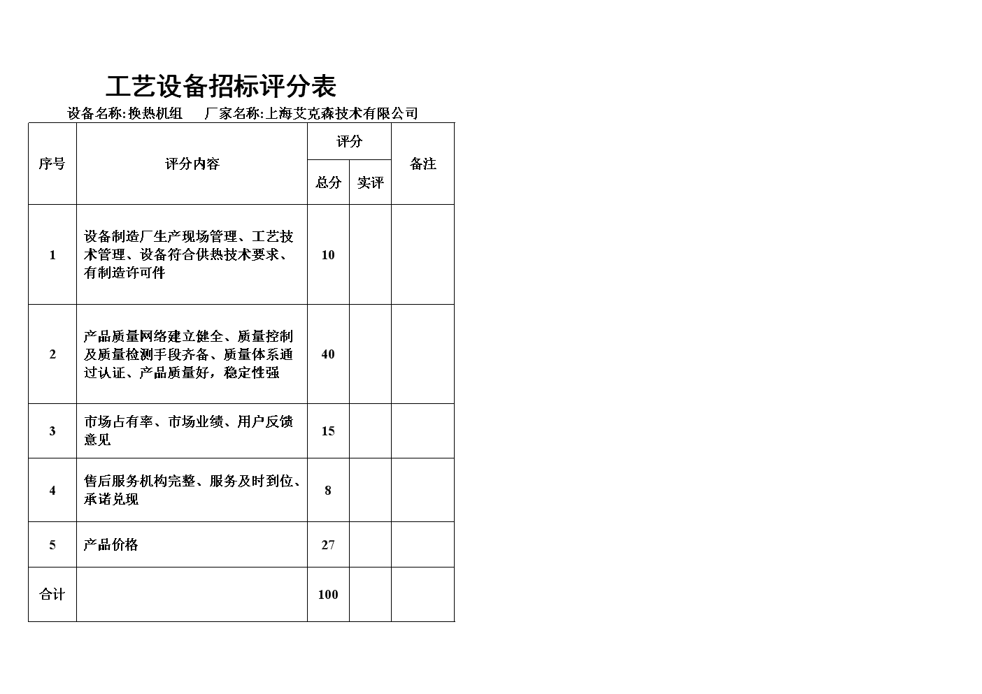 服务类招标文件评分标准(服务类招标评分标准及评分细则)